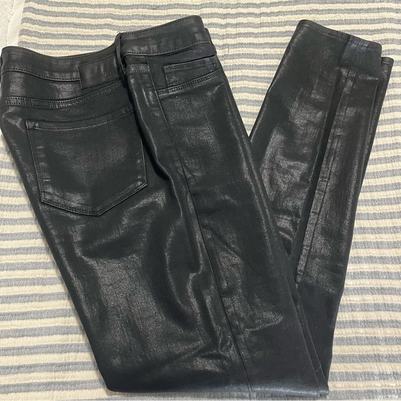 Aos LOS ANGELES, SHARON, STRAIGHT, SKINNY, SHINY, BLACK, SZ 10, JEANS - Picture 2 of 11